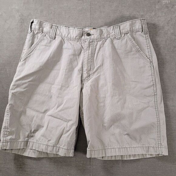 Carhartt Other - Carhartt Relaxed Fit Beige Rip‎ Stop 5 Pocket Shorts Mens Size 40